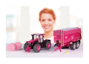 Pinkfarbene Traktoren und Kipper von SIKU und Wiking