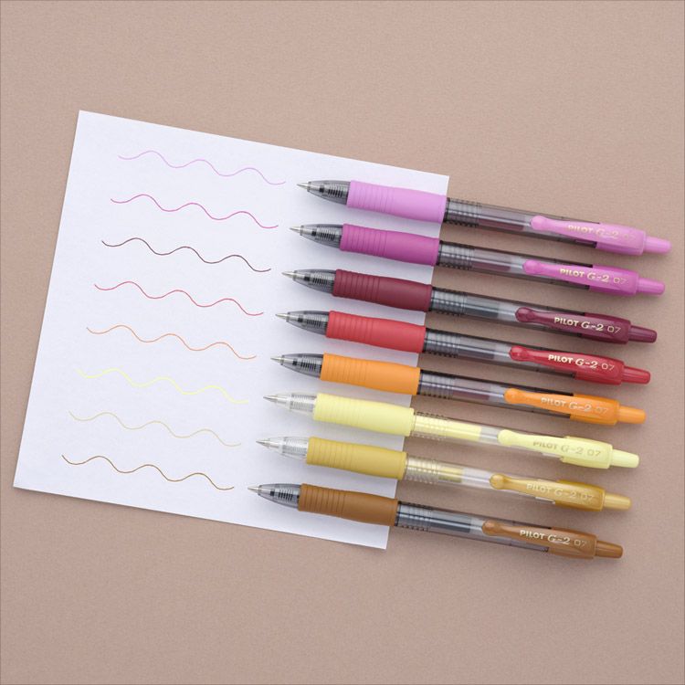 G-2 Gelschreiber von PILOT in brillanten Herbstfarben