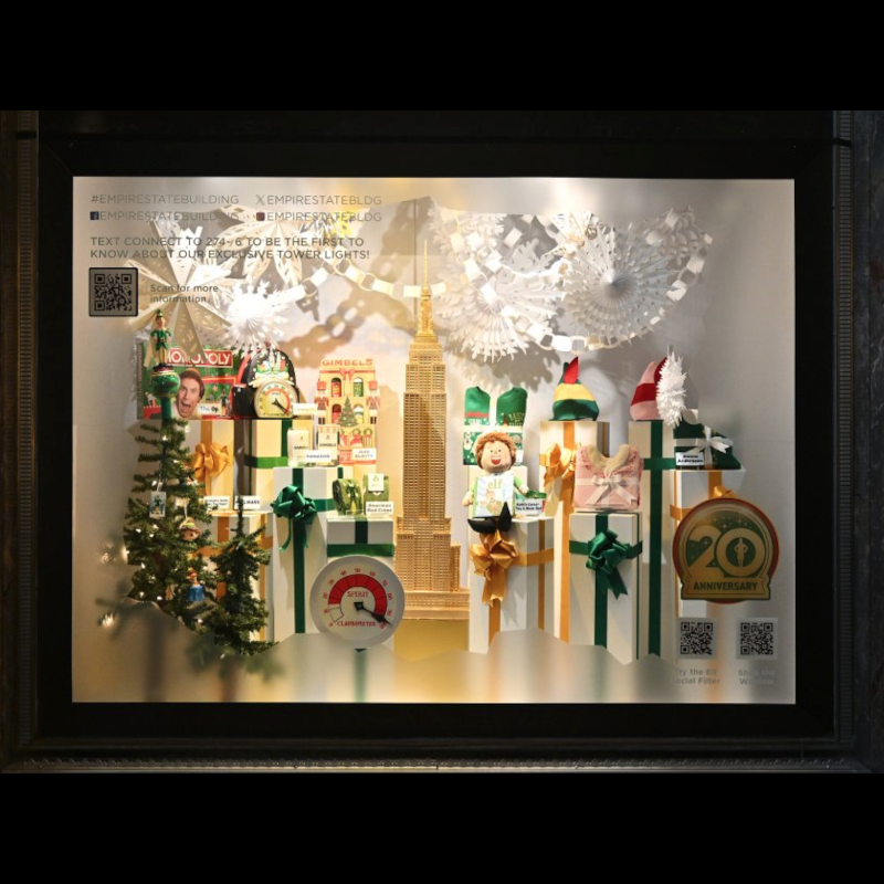 Mad Beauty's Elf-Inspired Collection Showcased at the Iconic Empire State Building