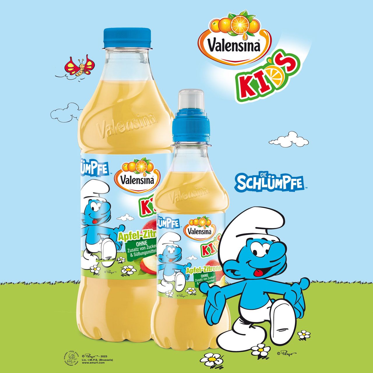 Die Schlümpfe im Saftregal – erfrischender Durstlöscher für Kinder