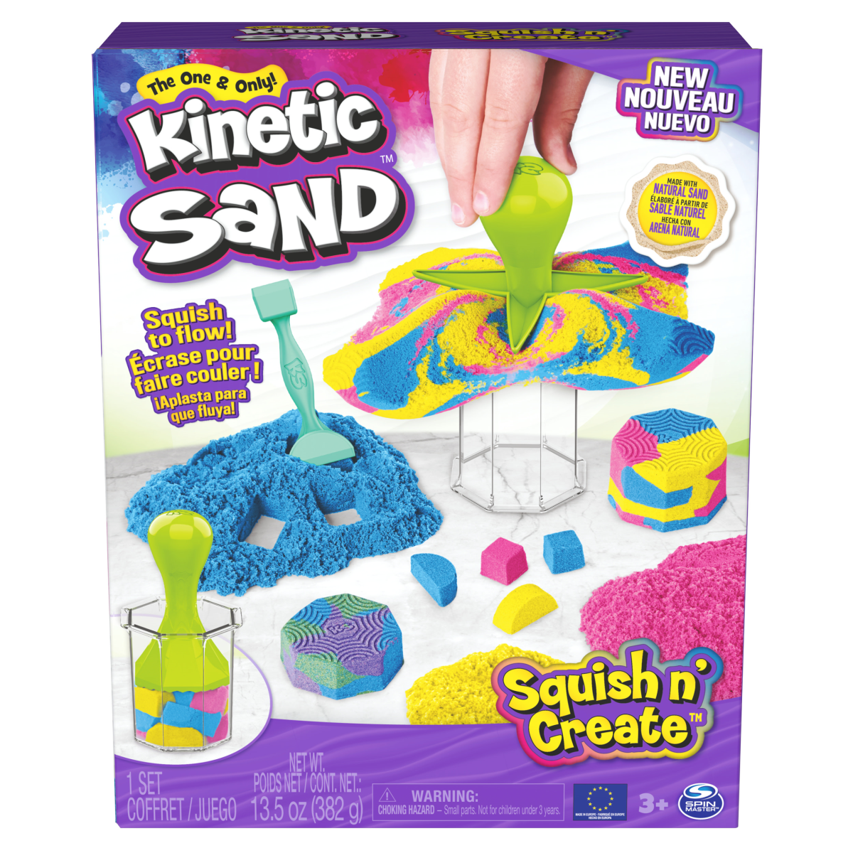 Bunte Sandkreationen: Kinetic Sand Squish N' Create Set