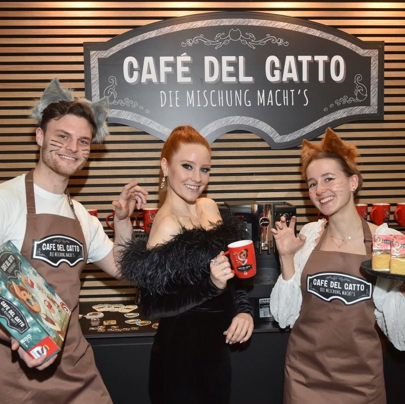 Barbara Meier präsentiert "Café del Gatto" auf der PressPreview der Nürnberger Spielwarenmesse