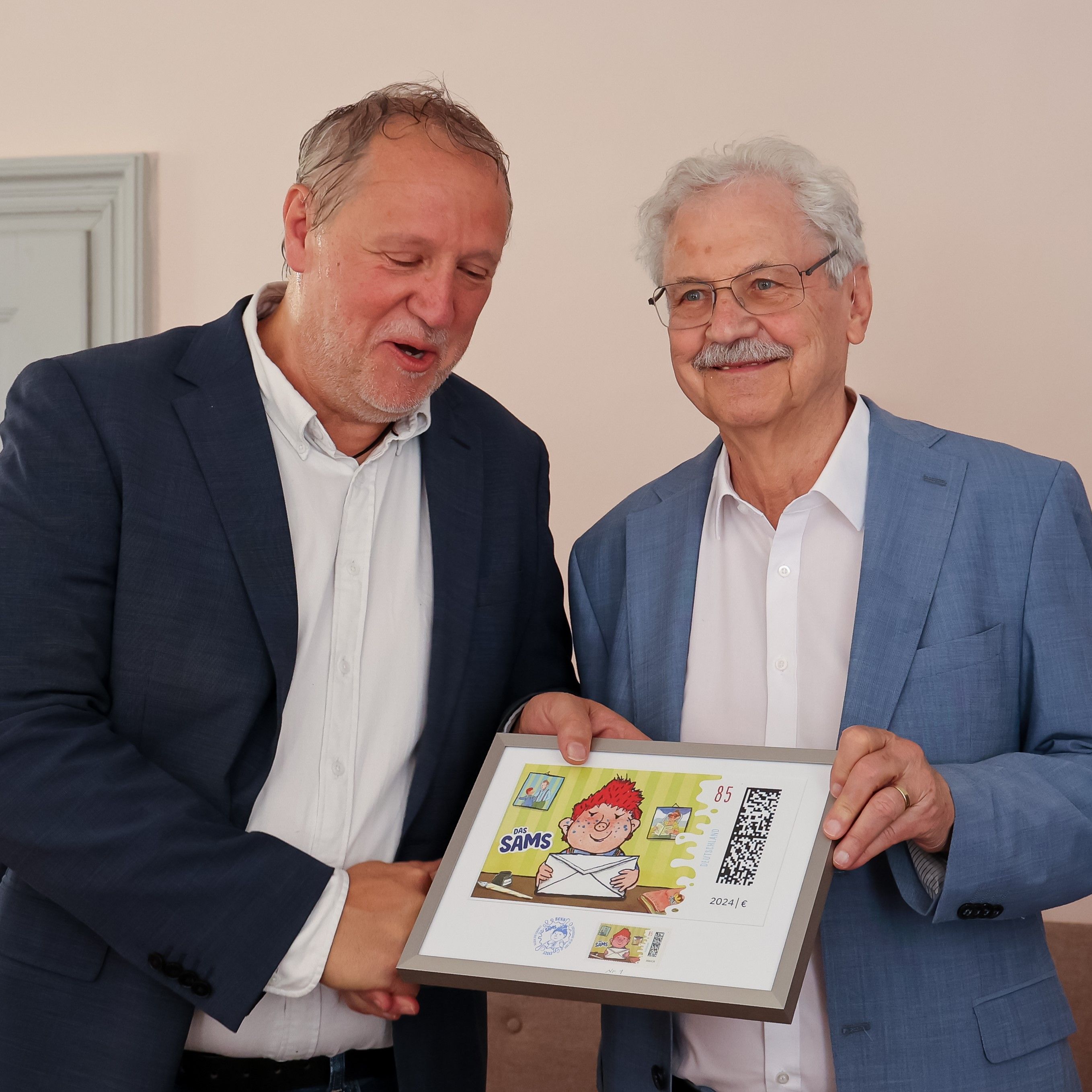 Zwei Oetinger-Charaktere auf Sonderbriefmarken der Deutschen Post