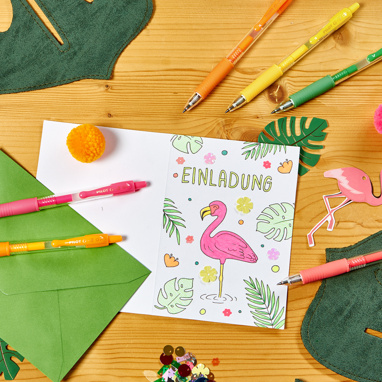 Sommerliche Einladungen mit dem G2 von PILOT gestalten