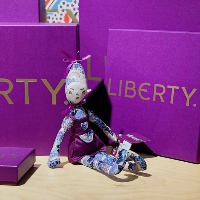 Liberty Elf, specially designed for Christmas window and store display, enchants visitors to famous London store
