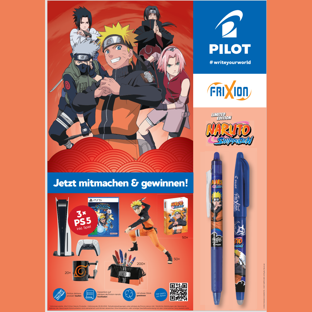 FriXion begeistert mit NARUTO SHIPPUDEN-Design am POS