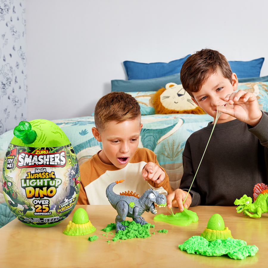 Unendlicher Spielspaß mit den Smashers Jurassic Light Up Dino Eiern von ZURU