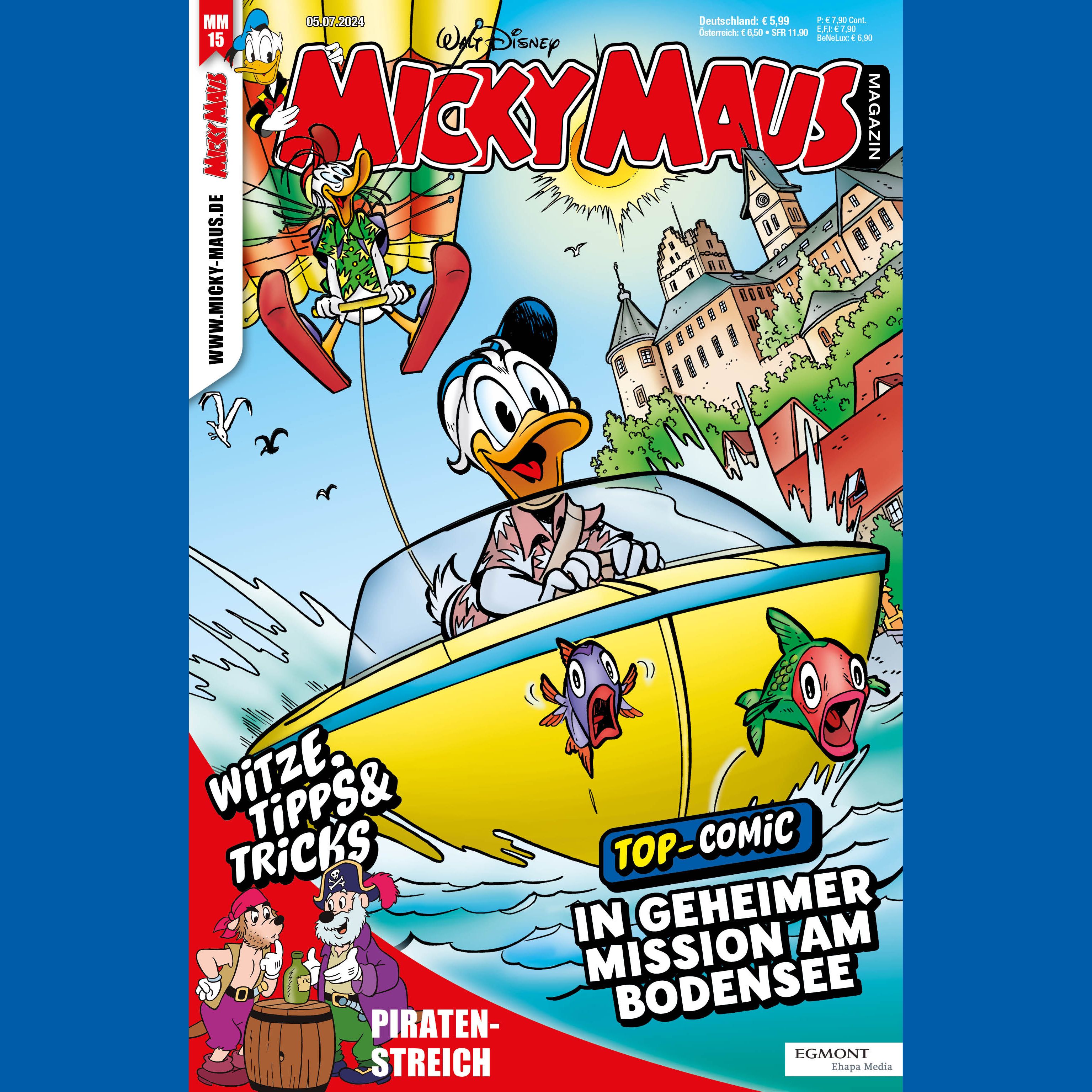 Donald Duck auf turbulenter Mission am Bodensee