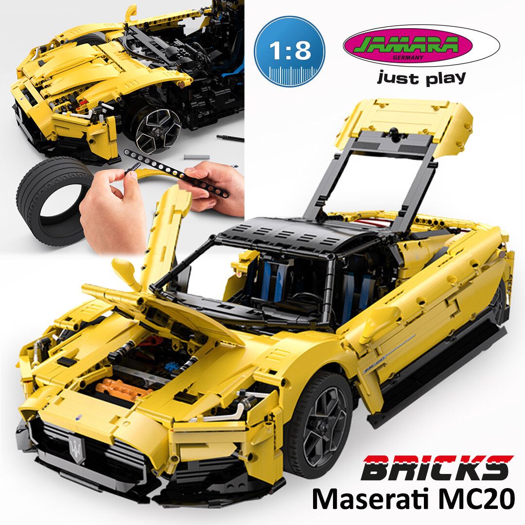 Jamara präsentiert Maserati MC20 Baukasten 1:8 – ein Muss für Modellbau-Fans!