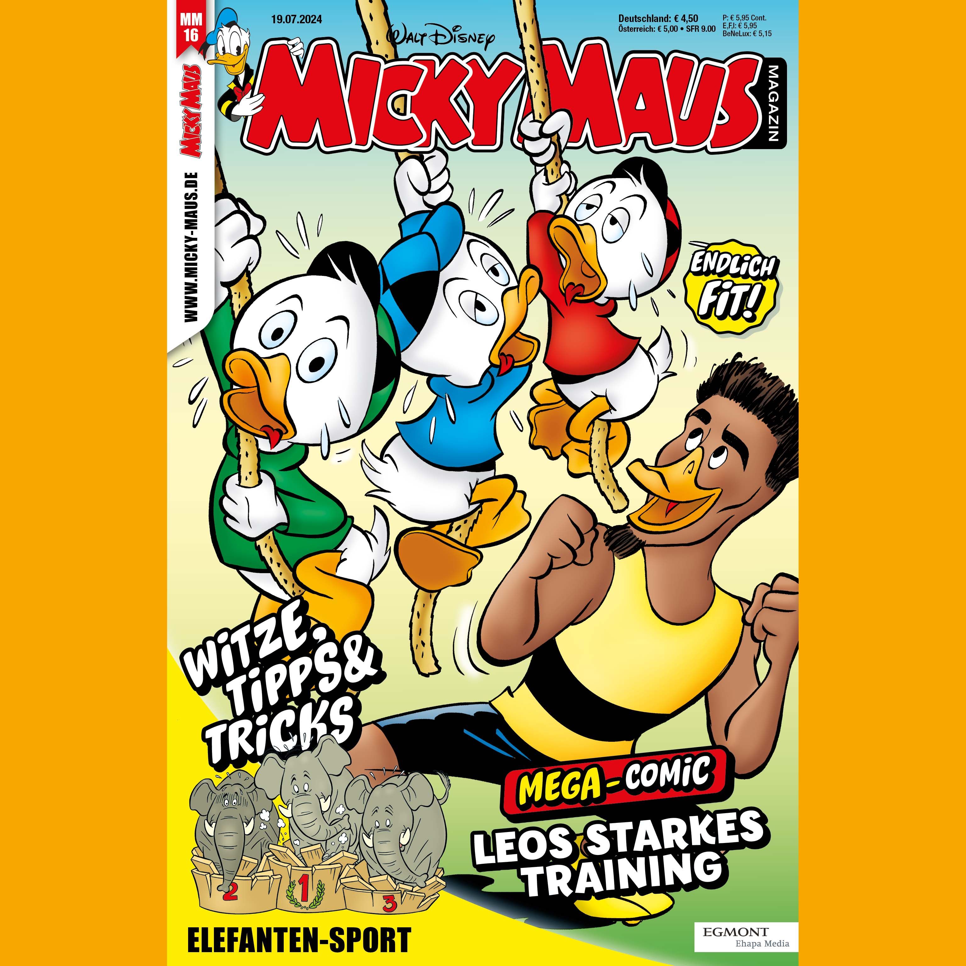 Leichtathlet Leo Neugebauer mit sportlichem Auftritt in der Micky Maus