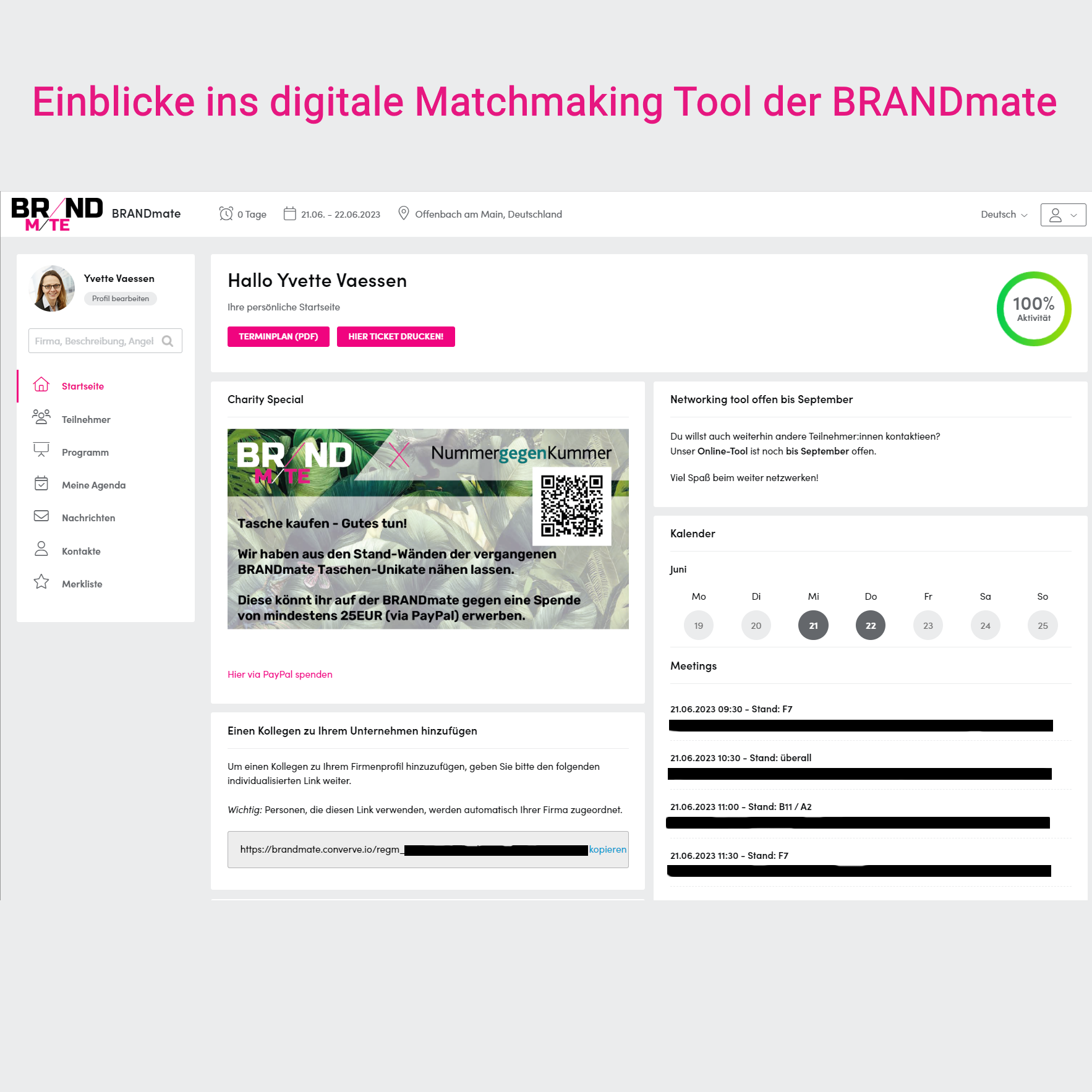 Networking analog - perfekt in Szene gesetzt mit dem digitalen Matchmaking der BRANDmate