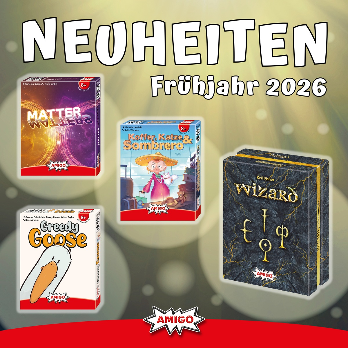 Frühjahrsneuheiten 2026: AMIGO kündigt vier neue Kartenspiele an