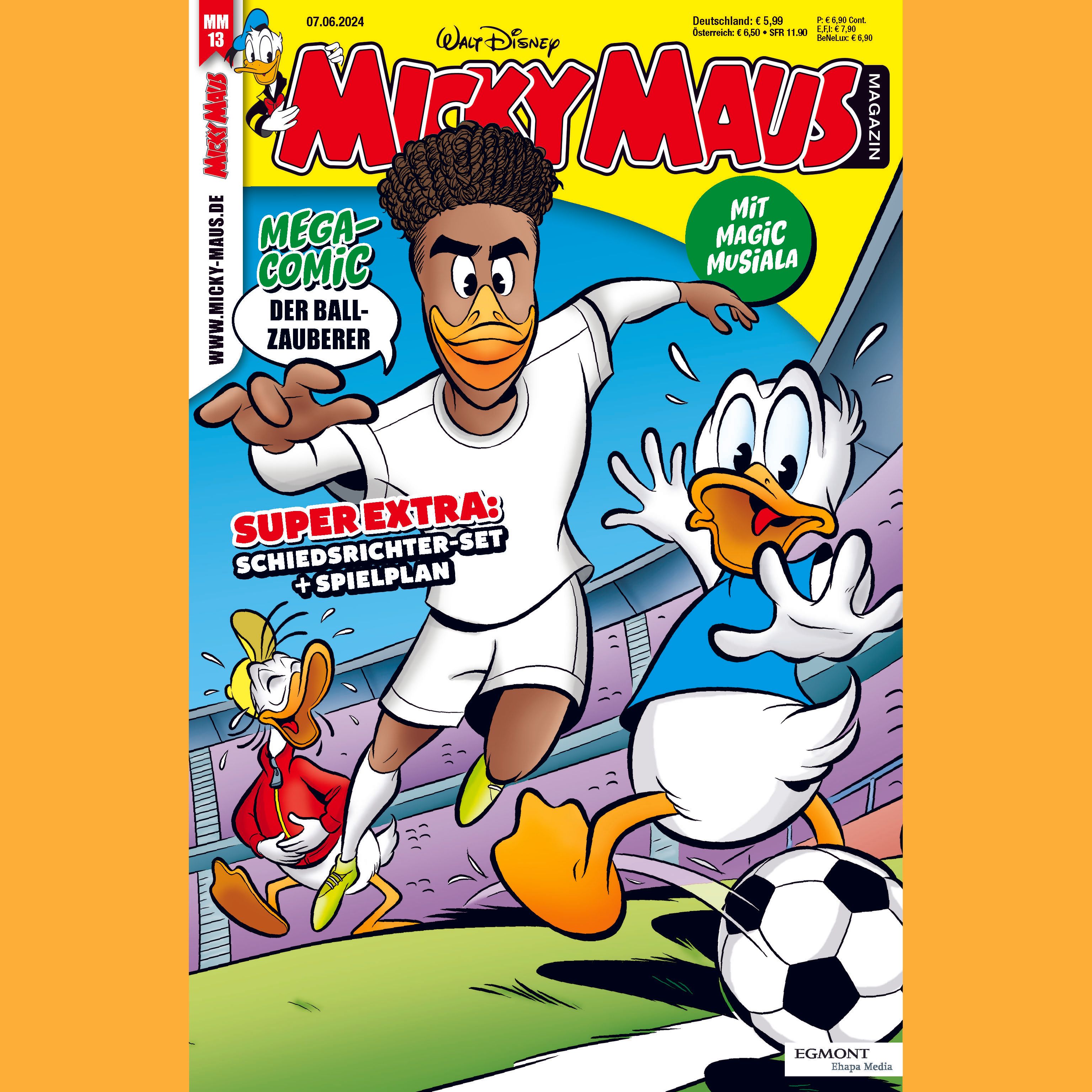 Jamal Musiala mit Gastauftritt in der Micky Maus von Egmont Ehapa Media