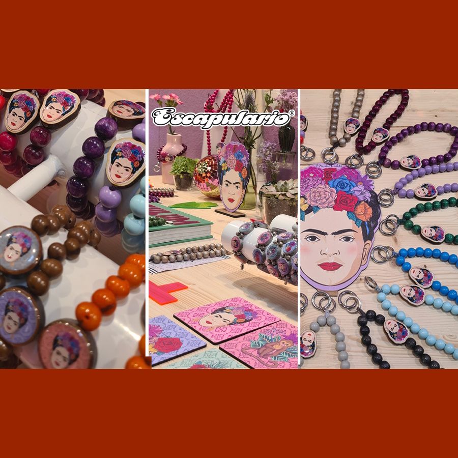 Frida Kahlo to go: Holzaccessoires von Escapulario verzaubern mit Schönheit und Ausdruck