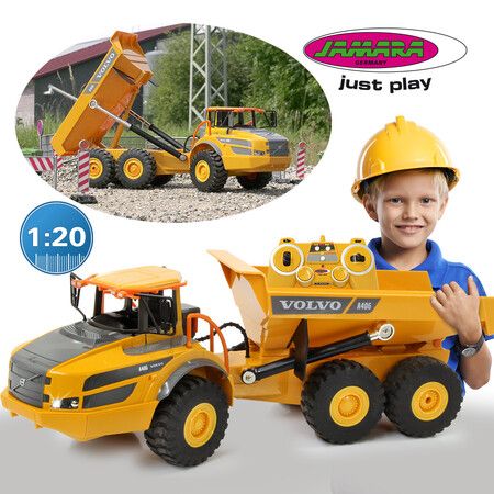 Keine Aufgabe ist zu schwer mit dem Volvo RC Muldenkipper von Jamara