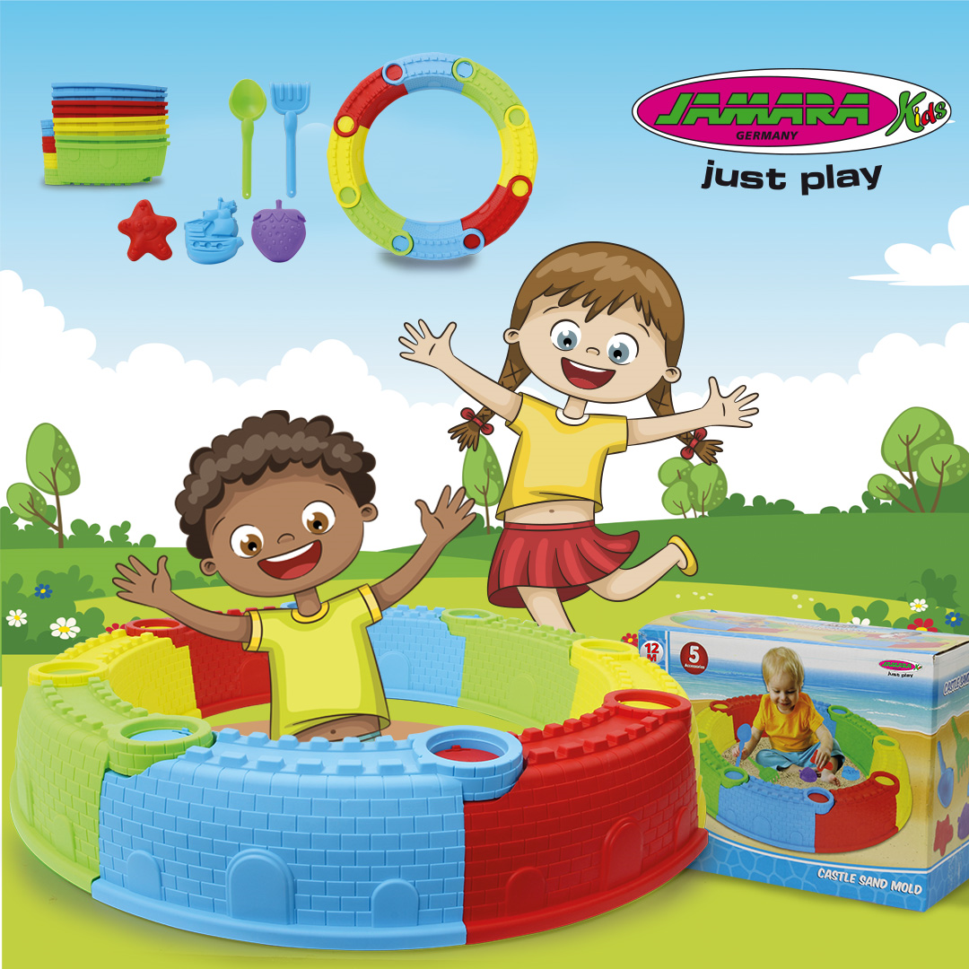 Steckbare Sandkasten-Burg für spontanen Spielspaß