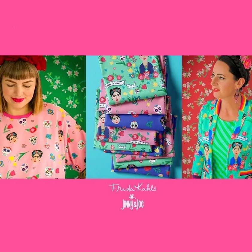 Frida Kahlo trifft auf Jinny & Joe: Neue Stoffkollektion verbindet Farbenpracht und Glück