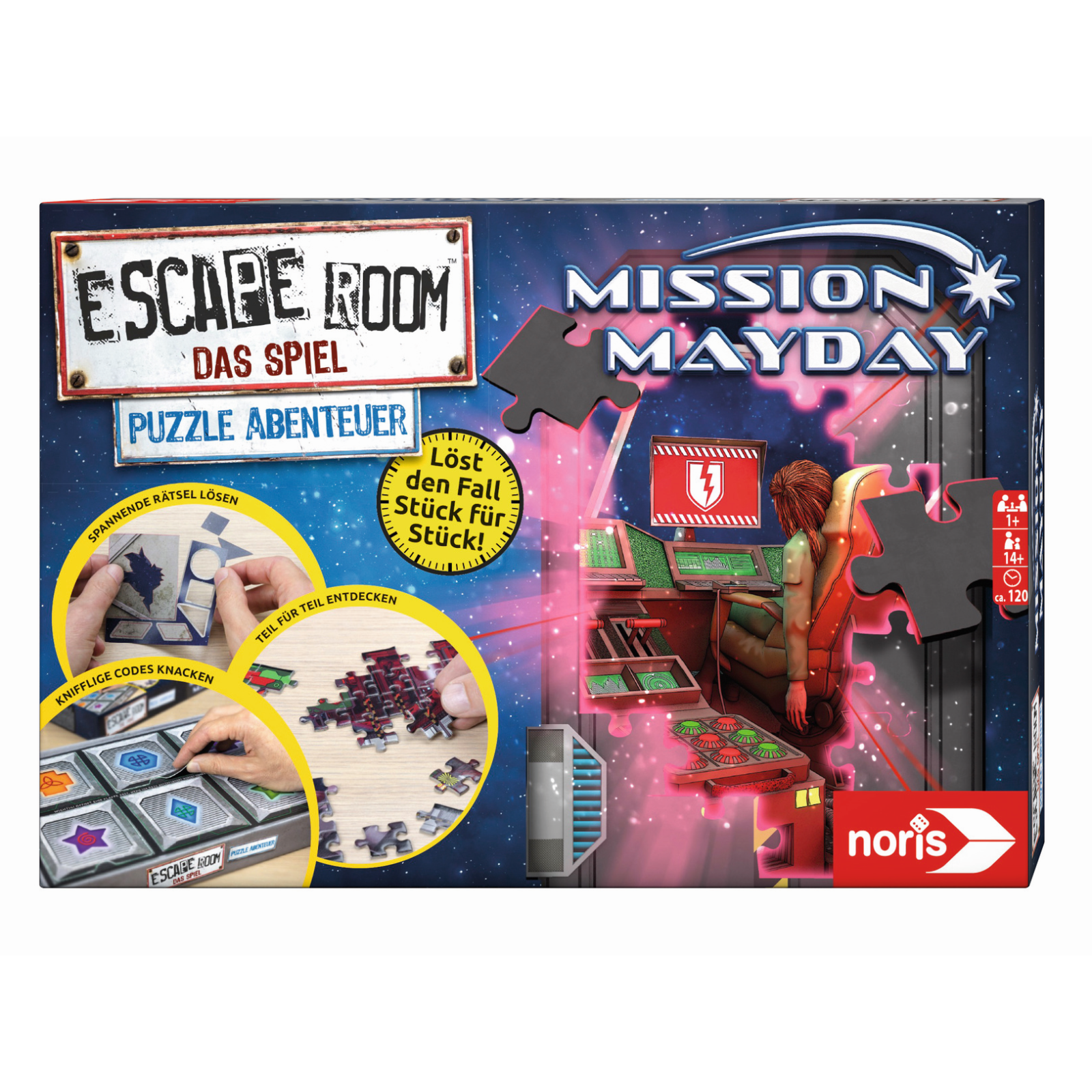 Escape Room Das Spiel Puzzle Abenteuer Mission Mayday von Noris Spiele