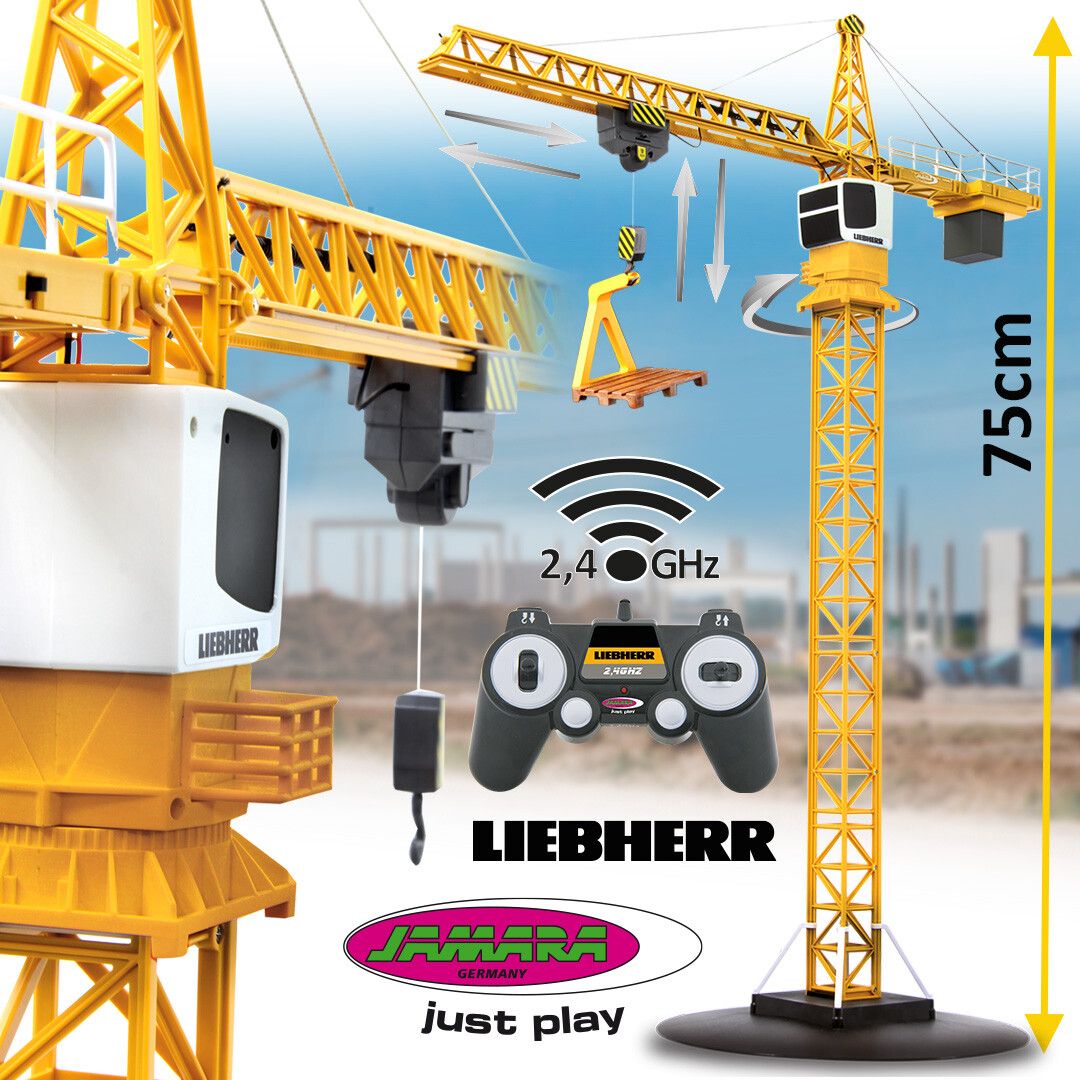 Baustellen-Action für Zuhause: Der lizensierte Liebherr Turmdrehkran von Jamara